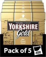 Image of Yorkshire Tea Gold, 80 Tea Bags (Pack of 5, total 400 Teabags)