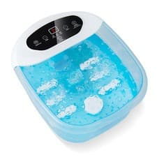 Image of COSTWAY Foot Spa Massager Foot Bath Soak Tub with Heat & Bubble-Navy