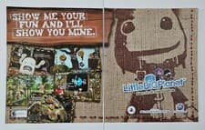 Image of Little Big Planet PS3 Vintage Magazine Ad Double Page Sackboy 2008