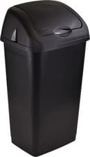 Image of Easy Shopping® 60L 60LITRE Premium Plastic Black Swing Bin Dustbin with curved m