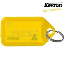 Image of Kevron Pack 10 ID5 YELLOW 100% Genuine Plastic Clicktag Label Key Tags Click Tag