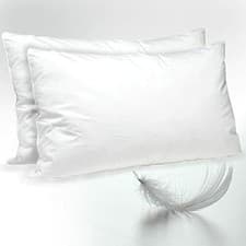 Image of Duck Feather & Down Pillows Extra Filled Hotel Quality 100% Cotton Pack of 2,4