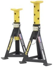 Image of Sealey Premier Axle Stands (Pair) 3 Tonne Capacity per Stand - Yellow