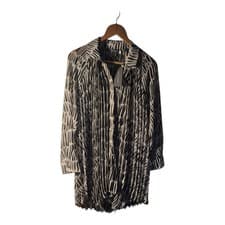 Image of Mint Velvet Long Sleeve Blouse Shirt Zebra Print Size L Large Long Line Sheer