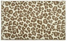 Image of Leopard Print Bath Mat Non-Slip 50 x 80cm Luxury Super Soft Deep Pile Microfibre