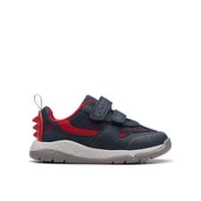 Image of Clarks Boys,Girls,Kids Unisex Steggy Tail Toddler Navy Trainers,Riptape
