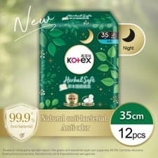 Image of KOTEX Herbal Soft Ultra Thin Wing Sanitary Pads /Napkin 35CM (12 Pads)
