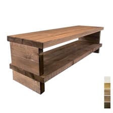 Image of Rustic Wooden Tv Stand/ Chunky Solid Wood/ TV Cabinet/ Fully Assembled