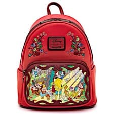 Image of Loungefly Disney Princess Stories Series Snow White Dwarfs Scene Backpack NWT