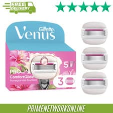 Image of Gillette Venus ComfortGlide PRO Razor Blades x3– Pomegranate Scent 100% ORIGINAL