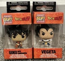 Image of Funko Pocket POP! Keychain Dragonball Z Goku With Kamehameha and Vegeta Combo