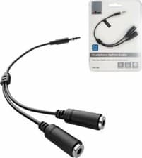 Image of Trust 3.5mm Headset Adapter Y-Splitter Jack Cable Audio & Mic Headphone Retail