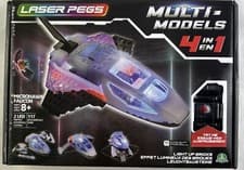 Image of Laser Pegs Multi Models 4-in-1 Micro Hawk LED Light Set 117 Brick Pieces