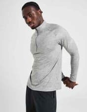 Image of Nike SIZE S Dri-Fit Half-Zip Grey Men's Long Sleeve Running Top AH8973-084