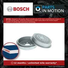 Image of 2x Brake Drums (Pair) fits VAUXHALL CORSA D 1.3D Rear 06 to 09 Set Bosch 568269