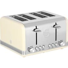 Image of Swan ST19020CN Retro 4 Slice Toaster Cream