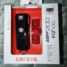 Image of CatEye AMPP 200 / VIZ 100 Rechargeable Bike Light Set