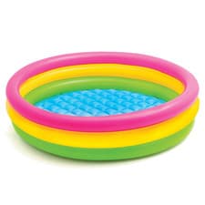 Image of 3 Sizes Inflatable Baby, Toddler, Kids Rainbow Paddling Pool for Outdoor Garden