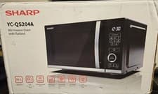 Image of Sharp YC-QS204A Black Microwave Oven 20L, 800W, Flatbed, Digital Display Solo
