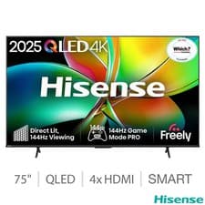 Image of Hisense 75E78QTUK PRO 75 Inch QLED HD Smart TV + 5 Year Warranty