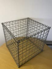 Image of Garden Gabion Baskets 46cm x 46cm x 46cm Mesh Size 2cm x 2cm Inc Joining Spirals
