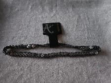 Image of ACCESSORIZE Silver & Black Beaded Headband, Gorgeous Stretch Hair Band, Gift