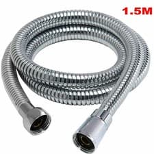 Image of Premium Flexible Stainless Steel Shower Hose Chrome Bathroom Bath Pipe 1.5m - 2m
