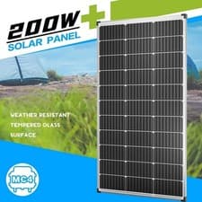 Image of 200W 220W Watt 12Volt Mono Solar Pane for Battery Charger RV Boat Caravan Camper