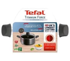 Image of Tefal Titanium Force Stewpot With Lid.4.7L.All Hops Excluding Induction.New