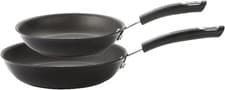 Image of Circulon Total Hard Anodised Non Stick Twin Pack Frying Pan 22cm & 25cm All Hobs