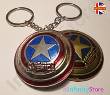 Image of The Avengers Keyring Captain America Shield Metal Keychain Endgame Gift UK