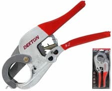 Image of Vinyl Waste Plastic Pipe Cutter Ratchet Plumbers Tool Capacity 42mm DT30190