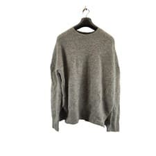 Image of all saints womens jumper grey wool mix long sleeve crew neck size s free pp