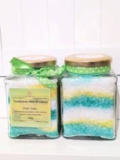 Image of Bath salt with Eucalyptus Mint and Lemon, Aromatherapy, Spa and relaxation gift