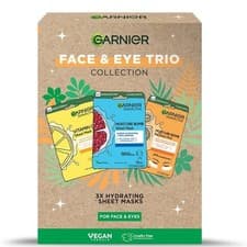 Image of Garnier Sheet Mask Gift Set 3PC Face & Eye Trio