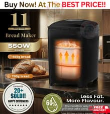 Image of Original 550W 11 Programme Large Capacity Bread Maker with LCD Display Black