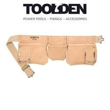 Image of Kuny's AP-1300 Carpenter's Apron 5 Pocket Suede Leather