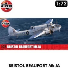 Image of BRISTOL BEAUFORT Mk.IA WWII RAF Torpedo Bomber 1:72 model kit AIRFIX A04021A