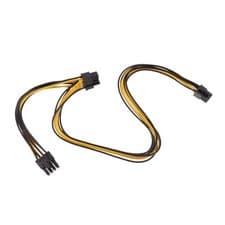 Image of 8 Pin to Dual PCIe 8 Pin PCI Express Power Extension Cable Card Power Cable