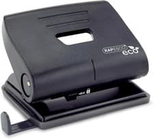 Image of Rapesco ECO 2-Hole Punch, 22 Sheet Capacity, Black for Office Filing