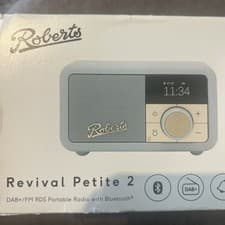 Image of Roberts Revival Petite 2 DAB /FM Retro Bluetooth Radio - Duck Egg Blue NEW BOXED
