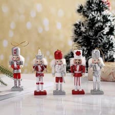 Image of 5 Pieces Christmas Nutcracker Hanging Ornaments Christmas Tree Decorations