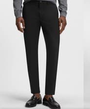 Image of Boss High Motion P-Kaiton Slim-fit trousers in cotton-blend Zip Twill