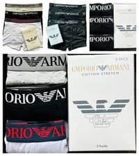 Image of Emporio Armani Men’s 3Pack Classic Boxer Trunks Underwear Premium Cotton Stretch