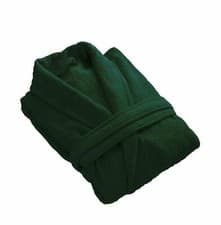 Image of Terry Towelling Shawl Collar Bathrobe Dressing Gown Turkish Cotton Mens Womens