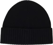 Image of Hugo Boss Mens Fati 404 Solid Dark Blue Ribbed Knit Pullover Beanie Hat OS New