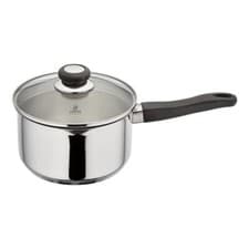 Image of JUDGE VISTA STAINLESS STEEL 20CM DRAINING LID SAUCEPAN 3 LITRE