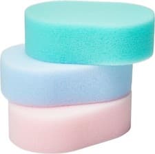 Image of Meridiana Standard Bath Sponge, Green/Pink/Blue
