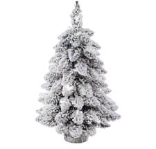 Image of Light Up Christmas Tree with Warm LED Lights Small 45cm Snow Effect