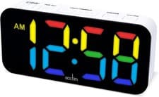 Image of Acctim Silicone Jumbo LCD Smartlite® Digital Alarm Clock, White